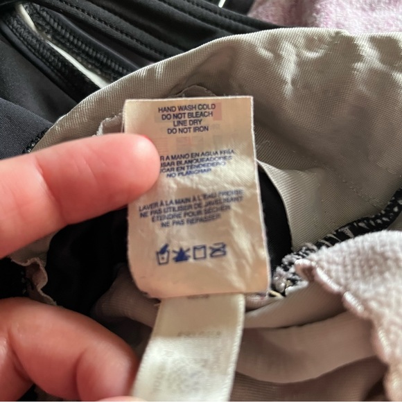 Green, Purple, And Black One Piece Swimsuit, Size 14 - Picture 5 of 6